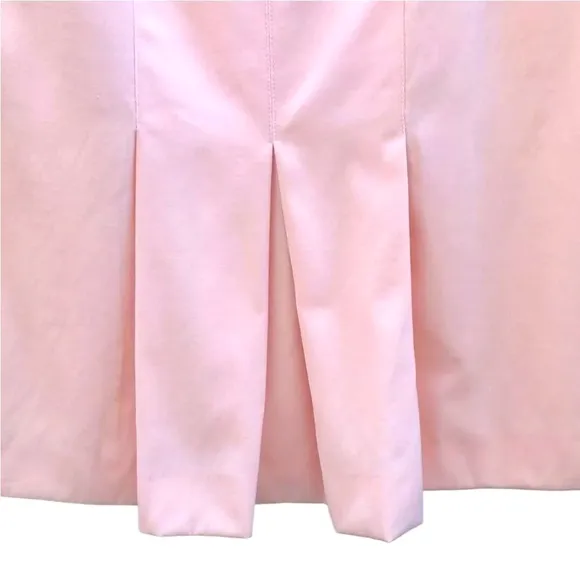 🇫🇷 Vintage 80s 90s Alan Austin Peach Pink Wool Midi Skirt | S