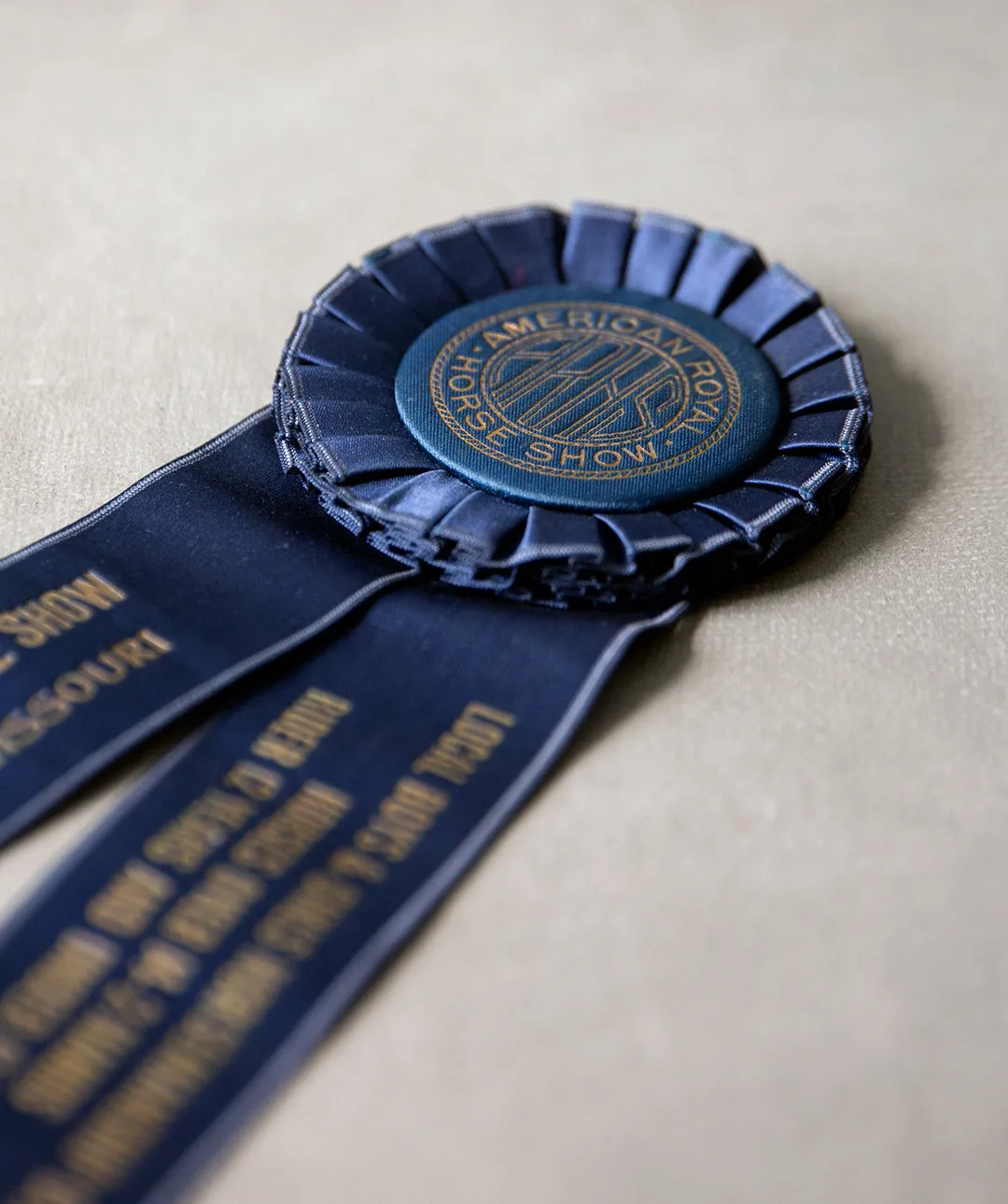1930 Blue Horse Show Ribbon