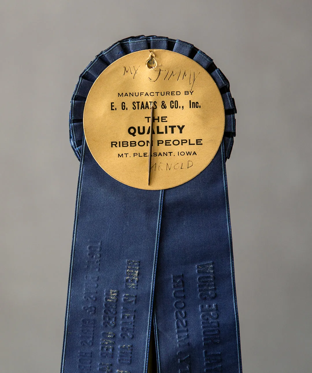 1930 Blue Horse Show Ribbon