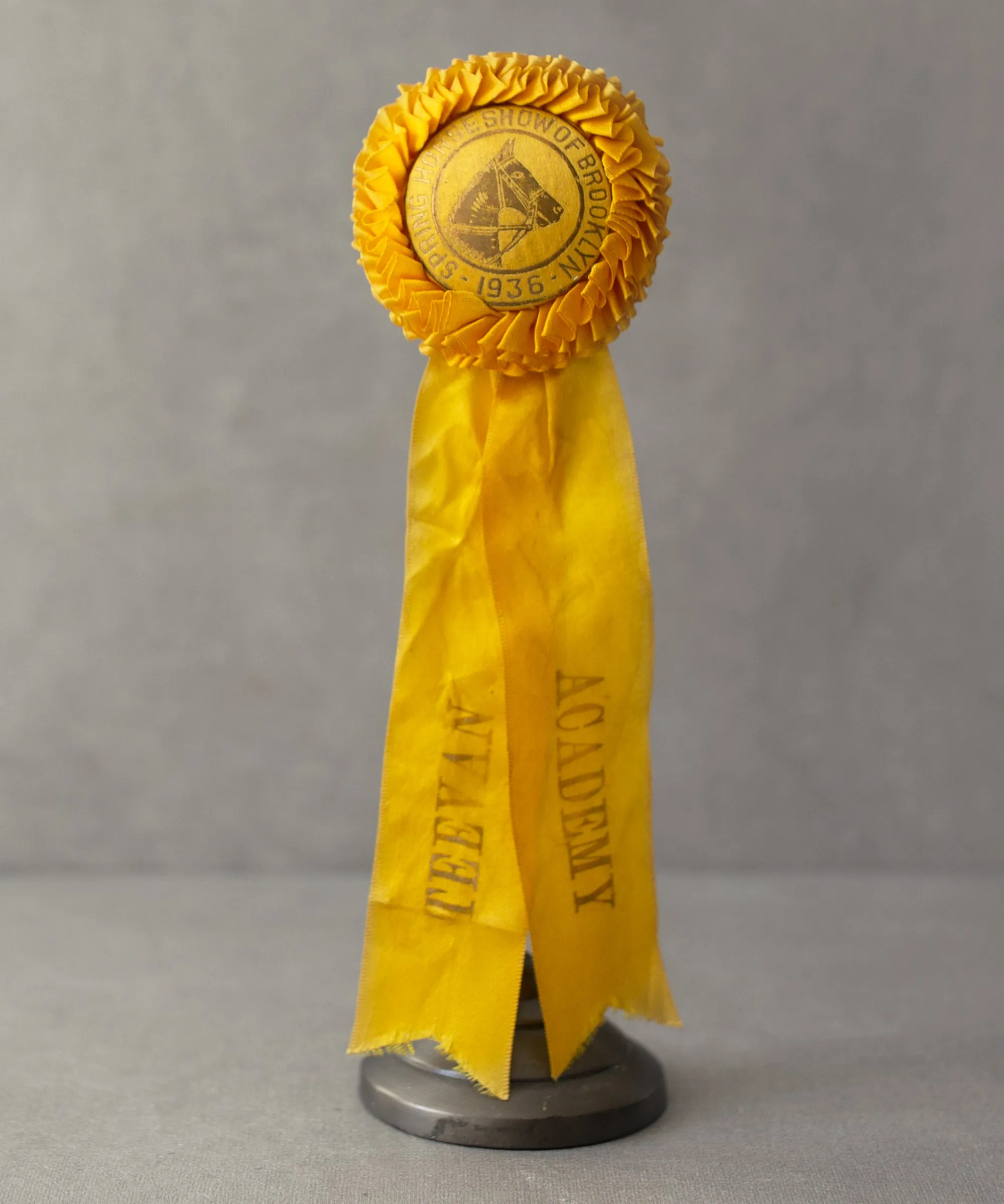 1936 Gold Horse Show Ribbon