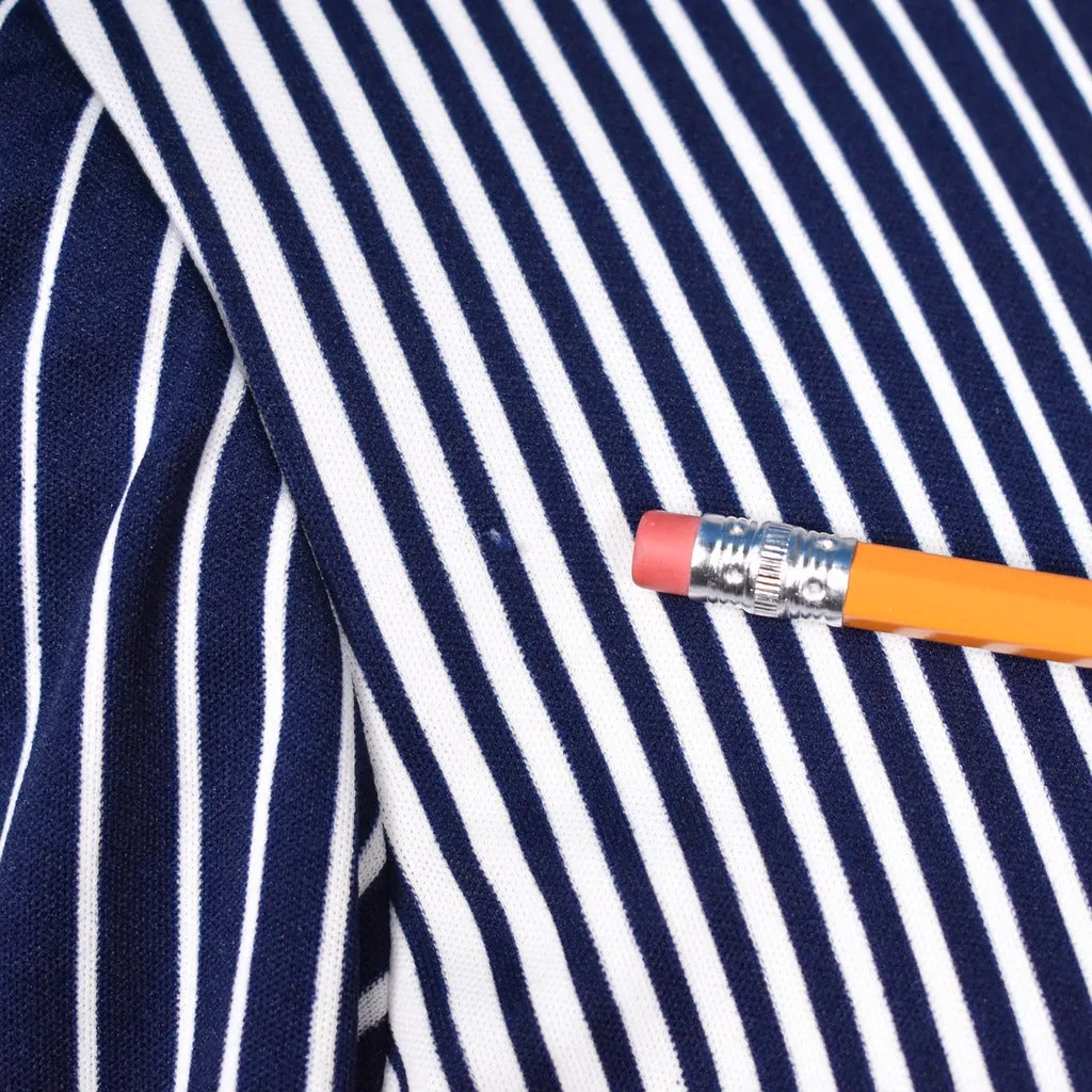 1960s Navy Striped Dress Suit