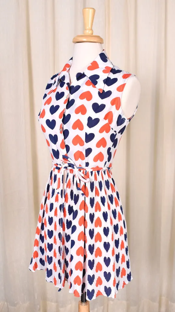 1960s Pleated Hearts Tunic