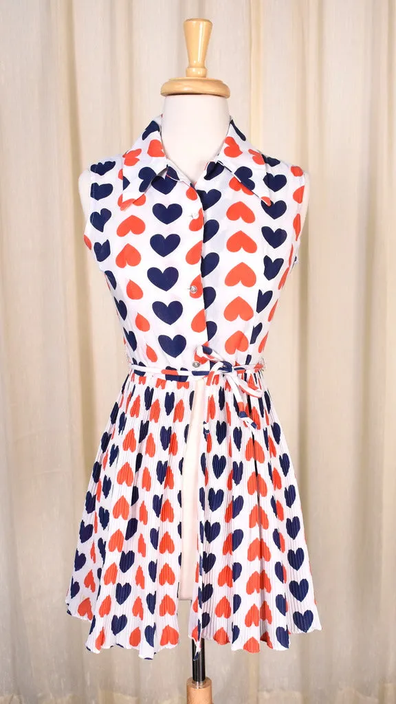 1960s Pleated Hearts Tunic