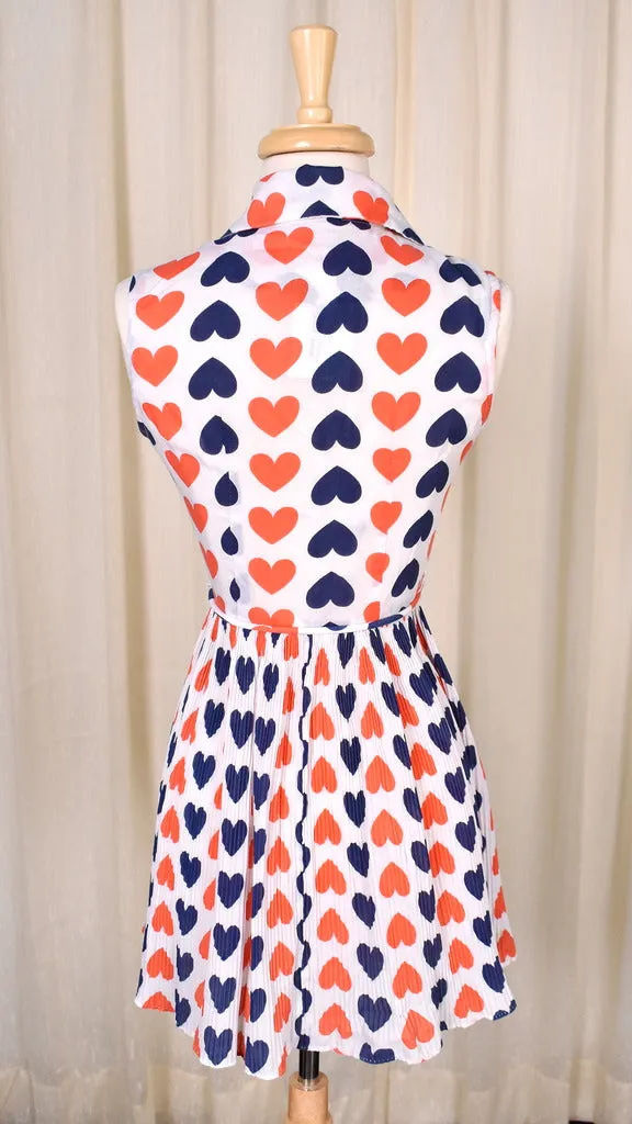 1960s Pleated Hearts Tunic