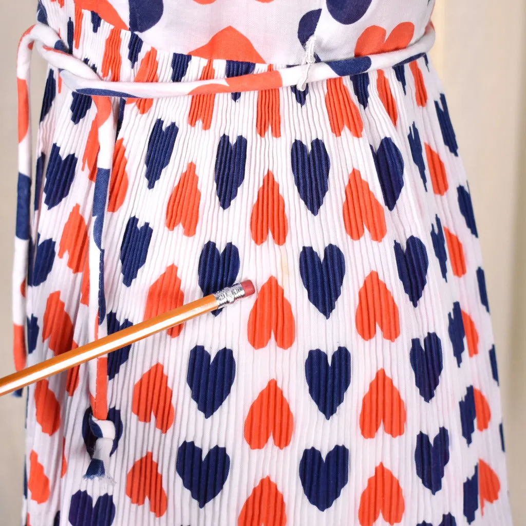 1960s Pleated Hearts Tunic