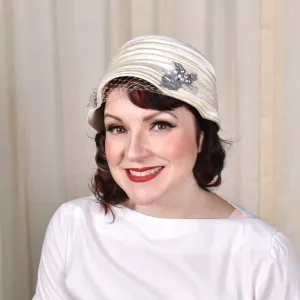 1960s Silver & Cream Aurora Hat
