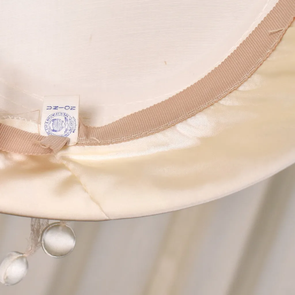 1960s Silver & Cream Aurora Hat