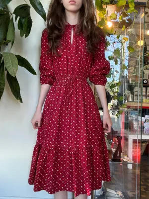 1970s floral print midi dress- Union made
