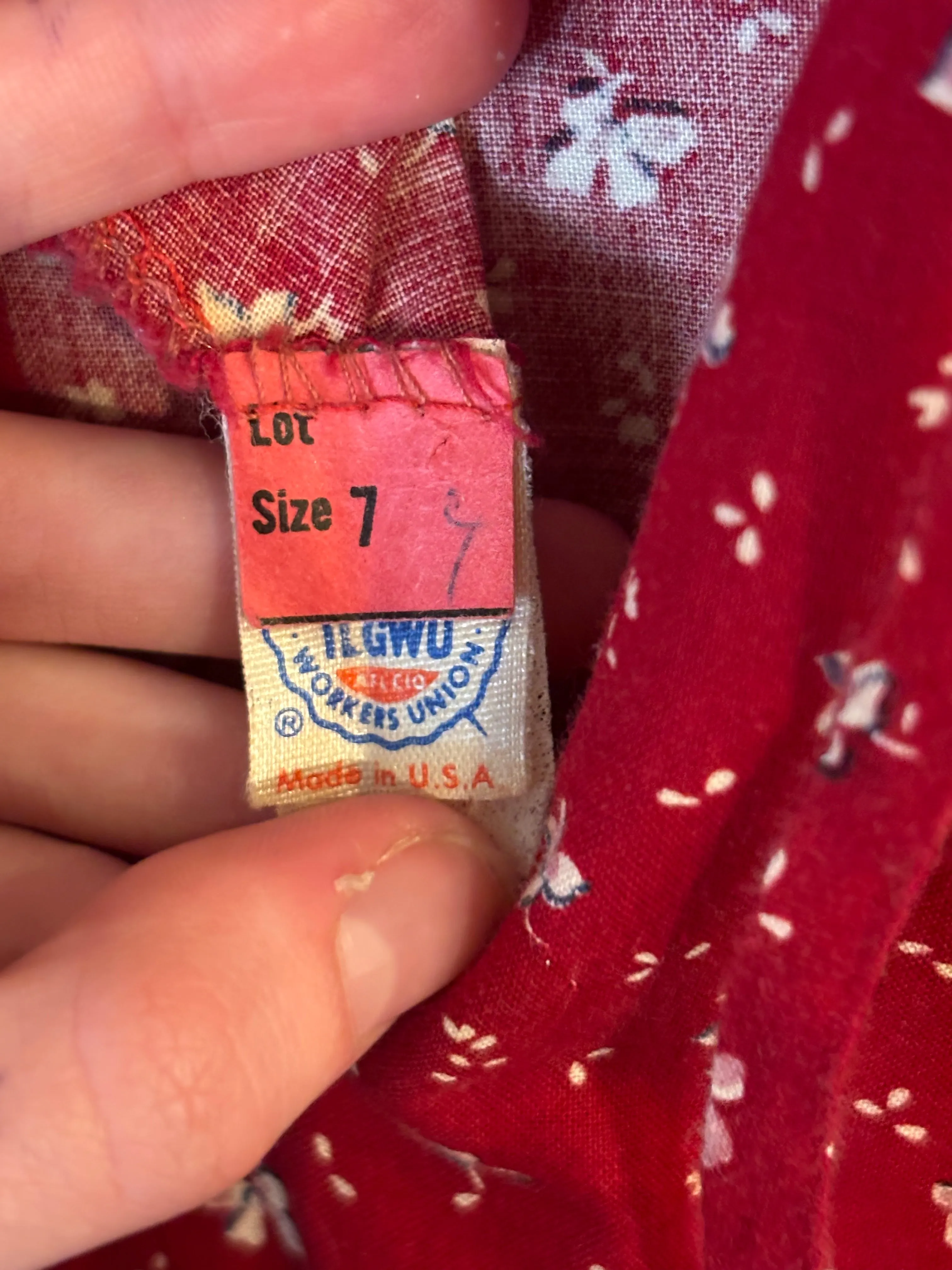 1970s floral print midi dress- Union made