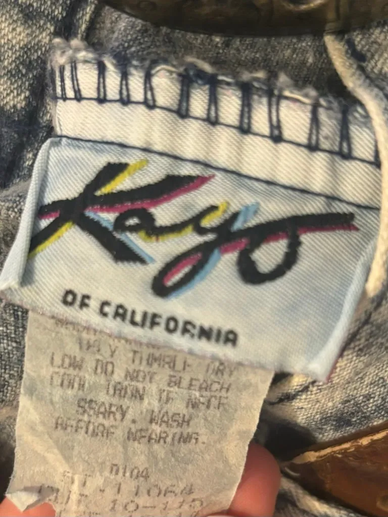1980s Kayo of California Denim midi skirt