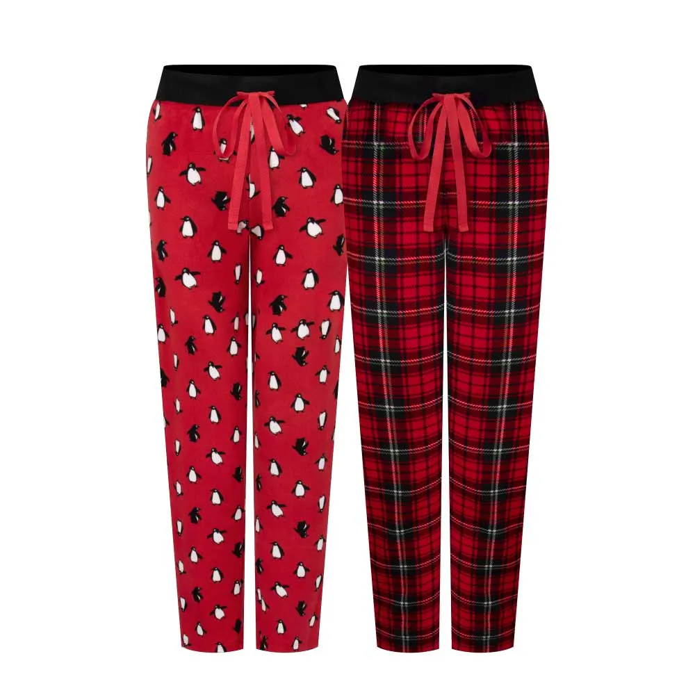 2 Pack Women's Velour Pajama Pants