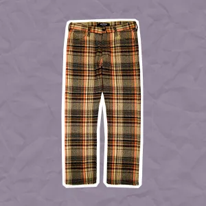 2004 Orange and Brown Wool Plaid Pants (~30~)