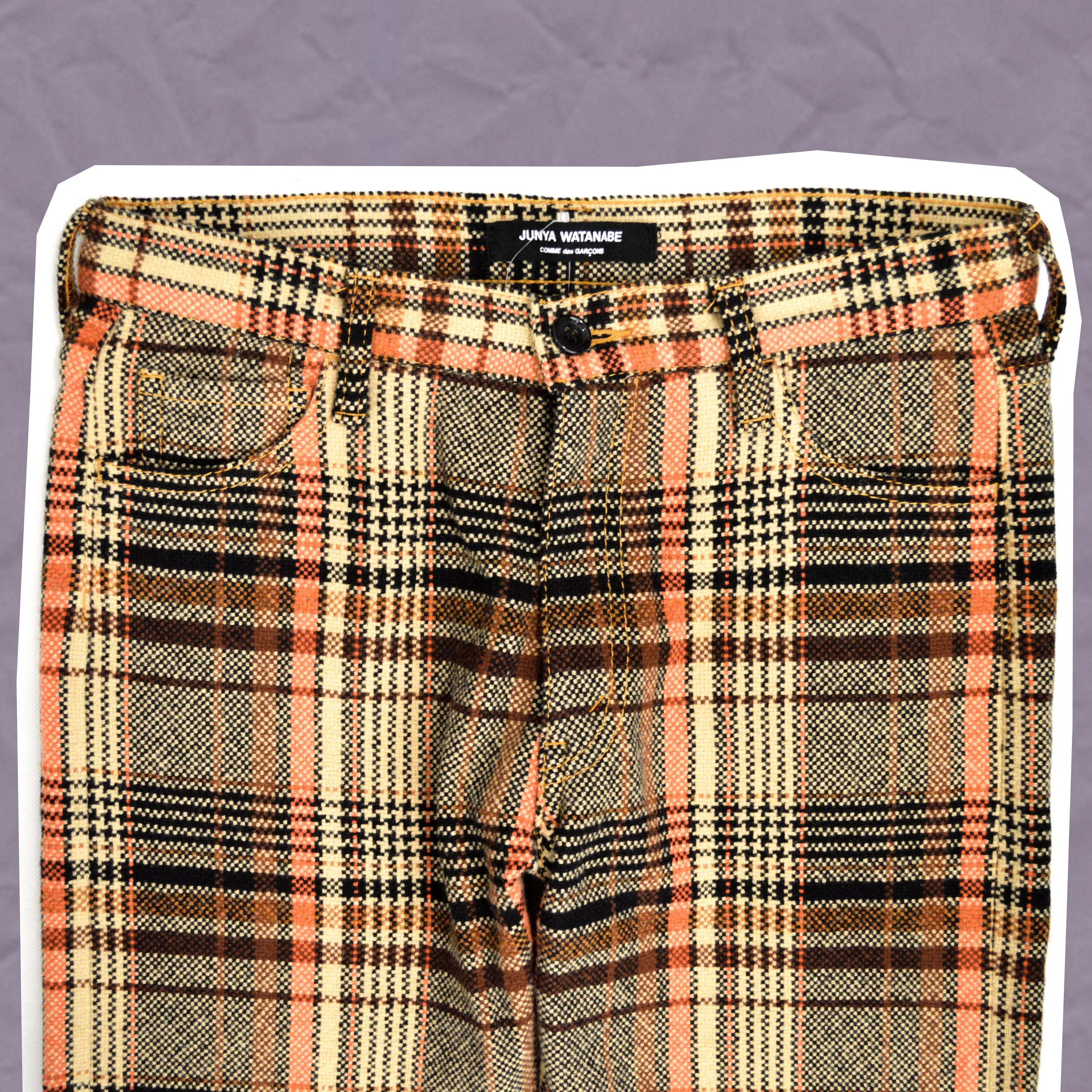 2004 Orange and Brown Wool Plaid Pants (~30~)