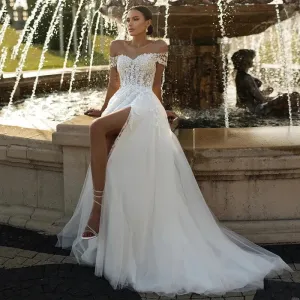 2025 Princess Wedding Dresses A-Line Off The Shoulder Wedding Gowns Boho Bridal Prom Dress bestidos de novia Customized