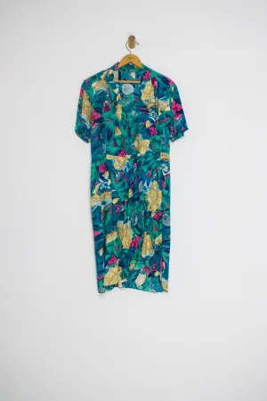 80’s SANDCASTLE AND SHELL DRESS / MEDIUM