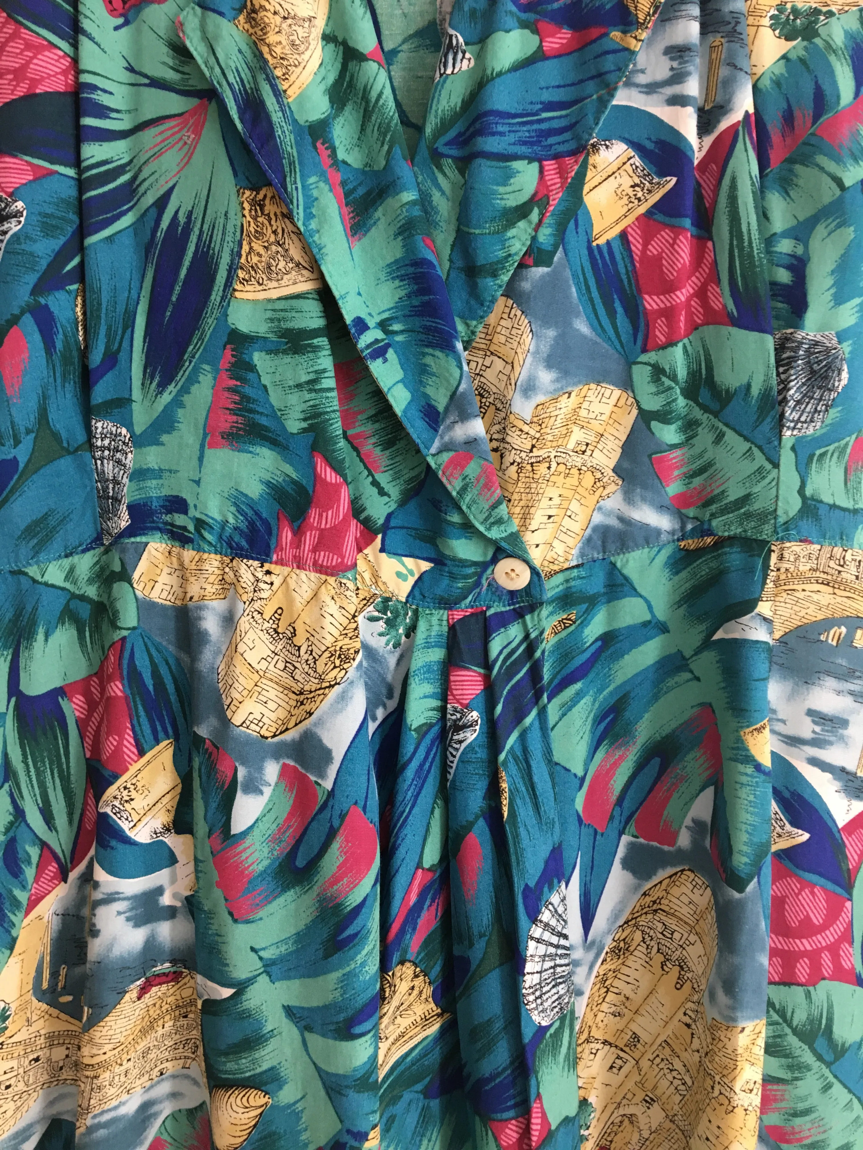 80’s SANDCASTLE AND SHELL DRESS / MEDIUM