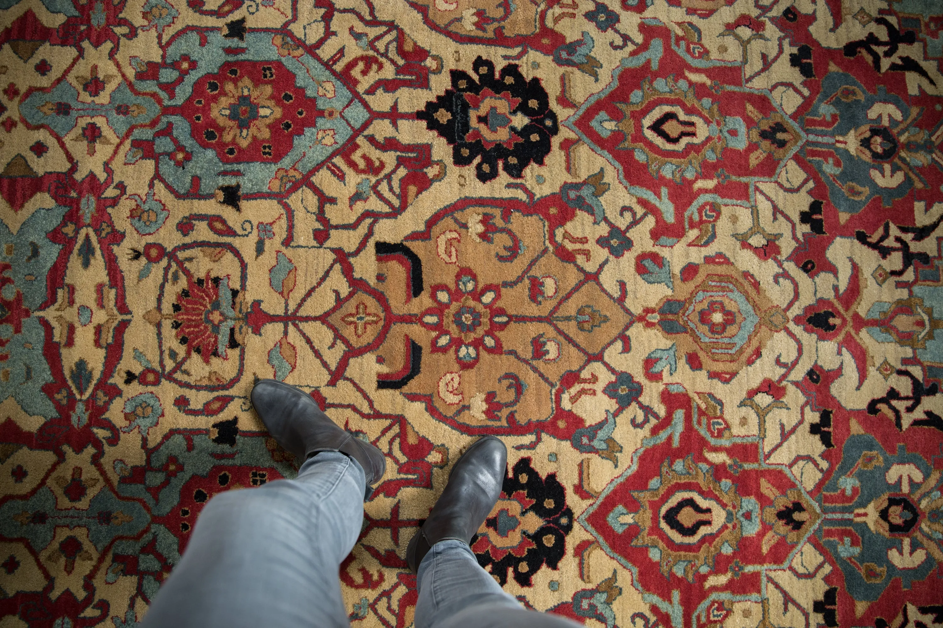 8x10 Vintage Tea Washed Agra Carpet