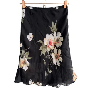 90s Vintage Floral Midi Skirt Size Small
