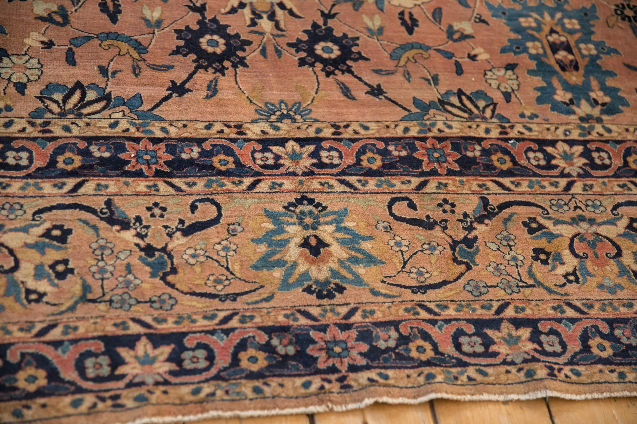 9x11.5 Antique Tea Washed Kerman Carpet