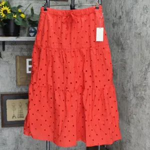 A New Day Women's Tiered Eyelet A-Line Midi Skirt 79318600
