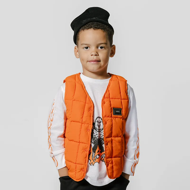 ABC PUFF VEST (ORANGE)