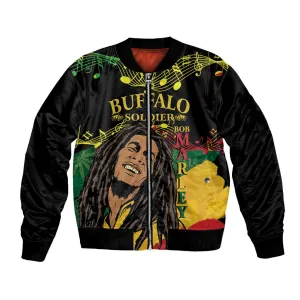 Afro Legend Bob Buffalo Soldier Bomber Jacket American Heroes Reggae Style LT14