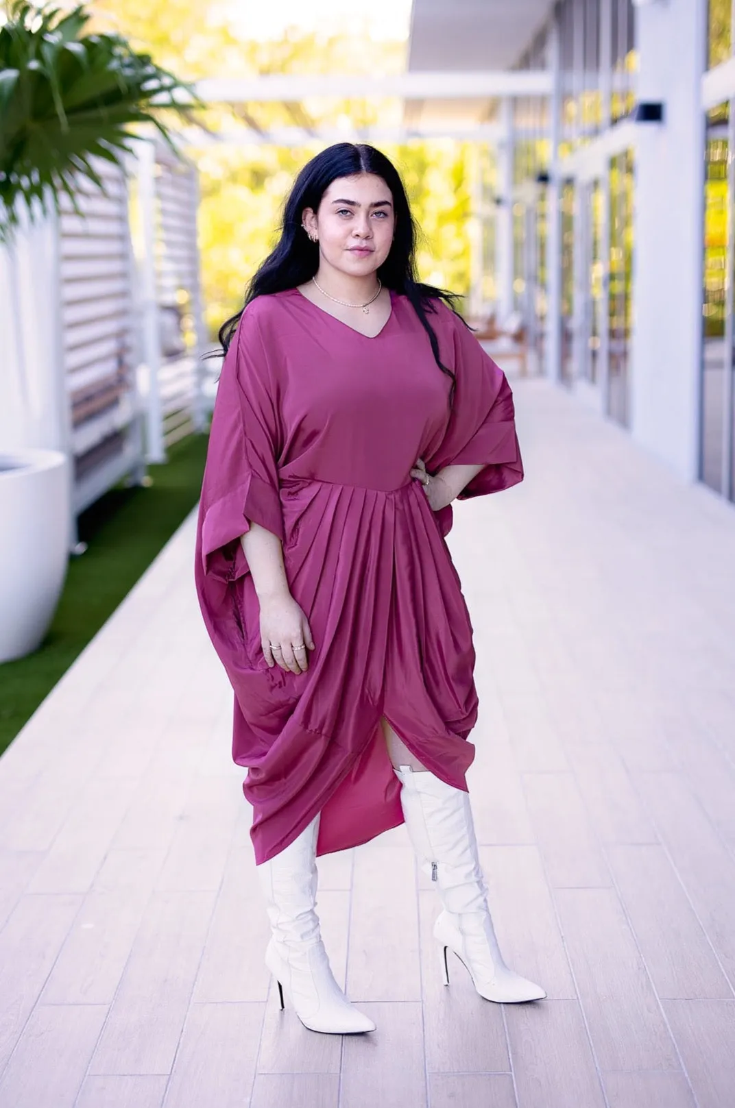 Akari Dress - Orchid Crepe