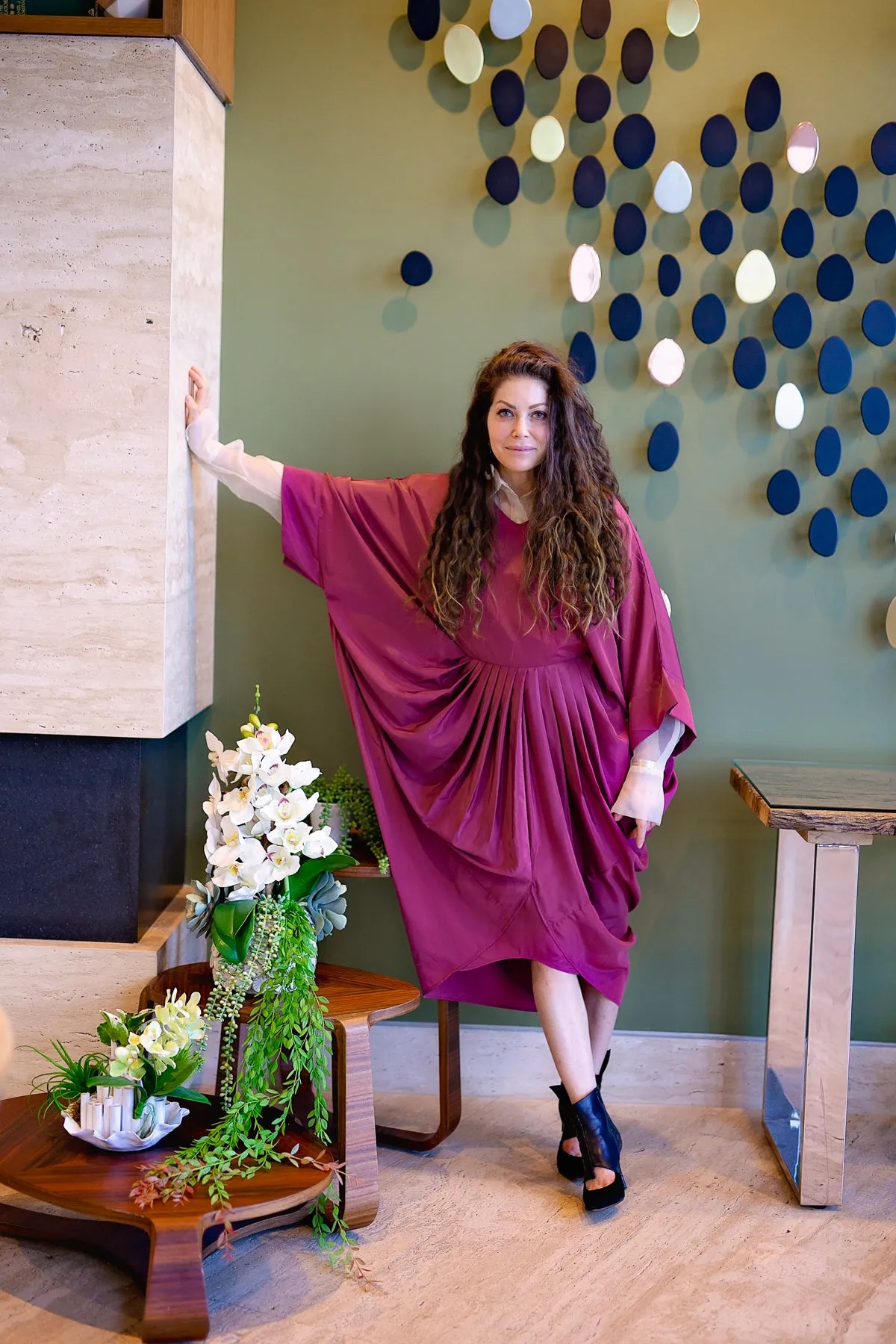 Akari Dress - Orchid Crepe