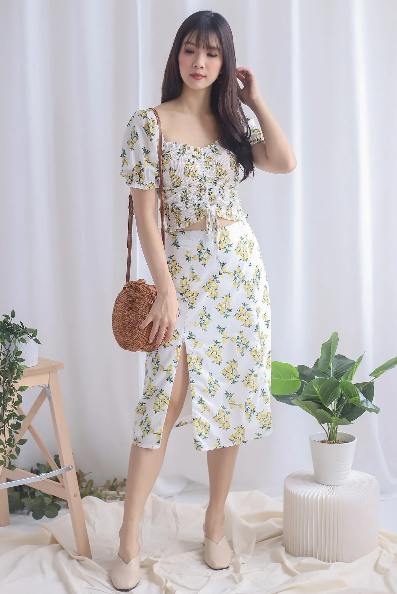 Alba Puffy Sleeve Top In White