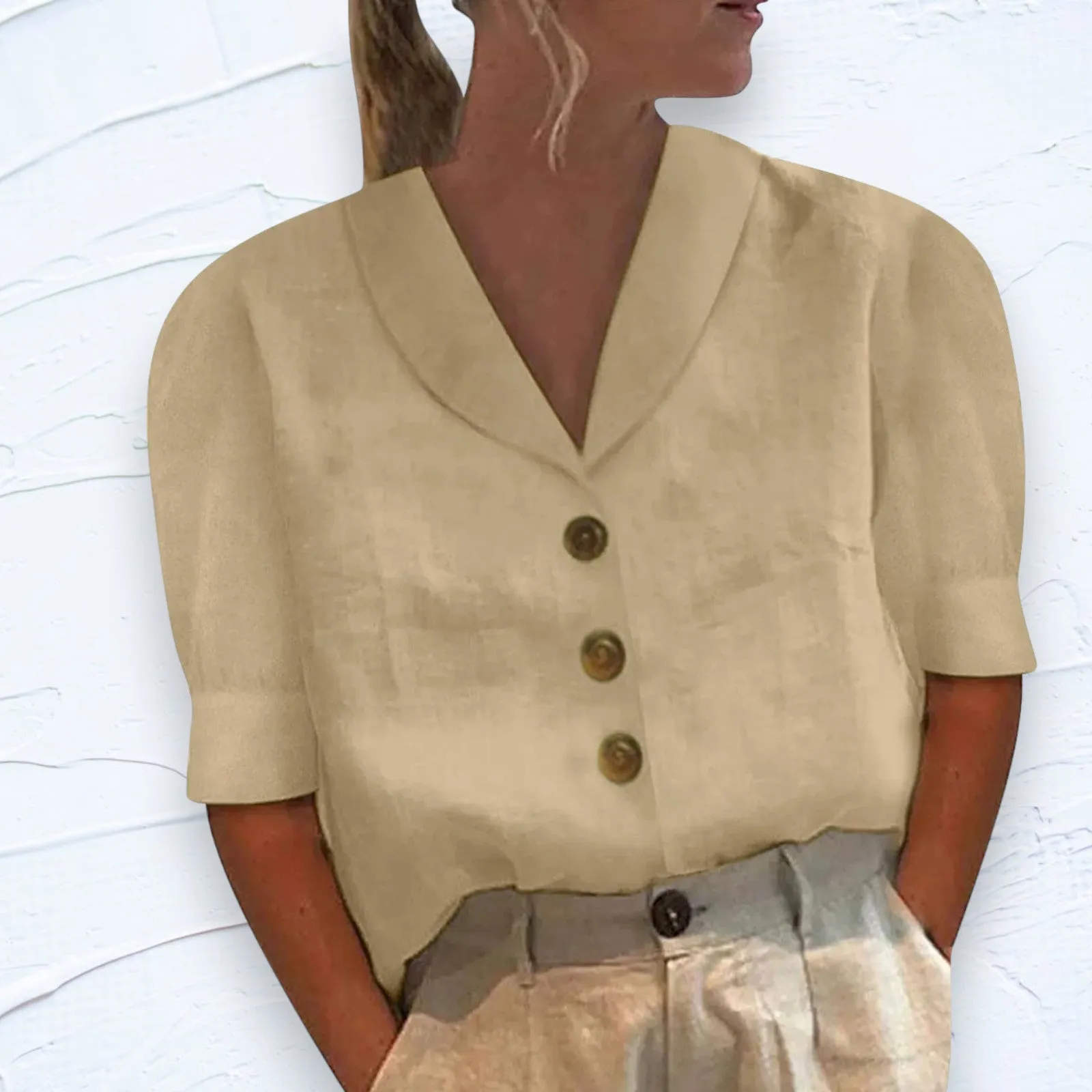 Amy - Top With Collar And Buttons