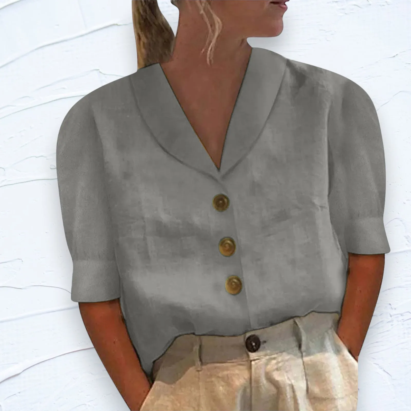 Amy - Top With Collar And Buttons