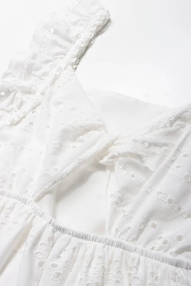 Anglaise A Line Dress White