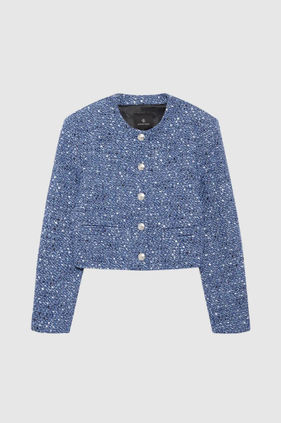Anine Bing Amber Jacket in Blue Tweed