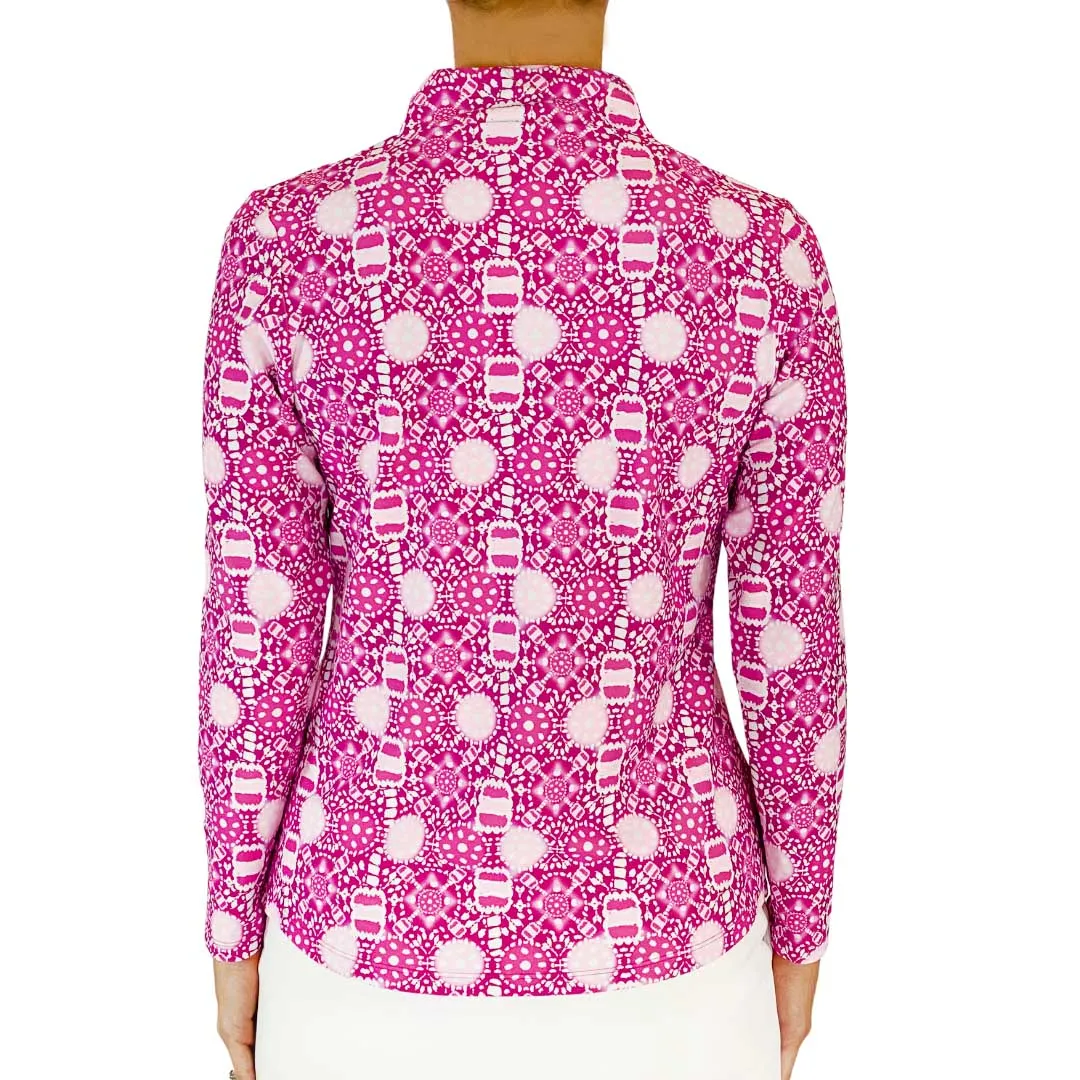 Anna Maria Pullover in Peace Love Pickleball Fuchsia