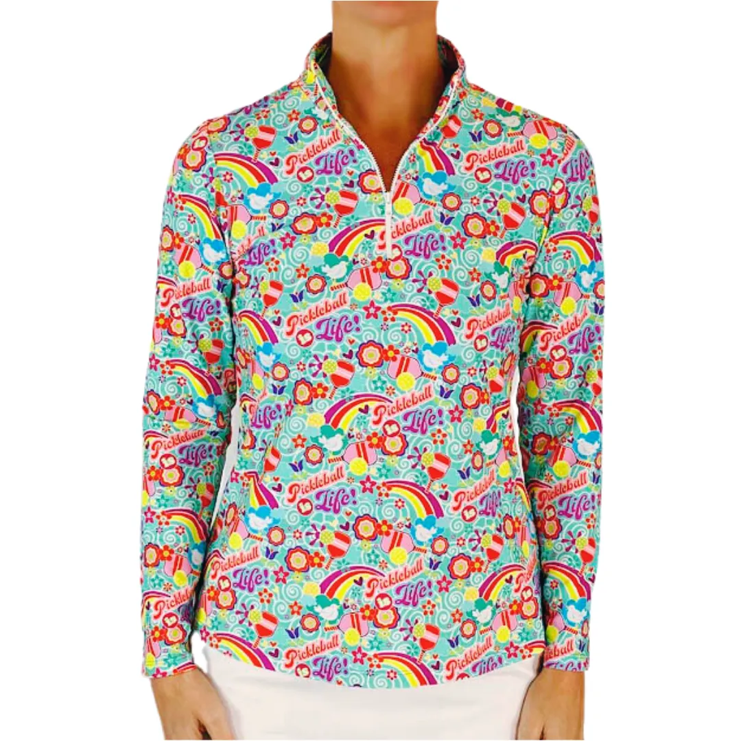 Anna Maria Pullover in Pickleball Is Life Aqua Tides