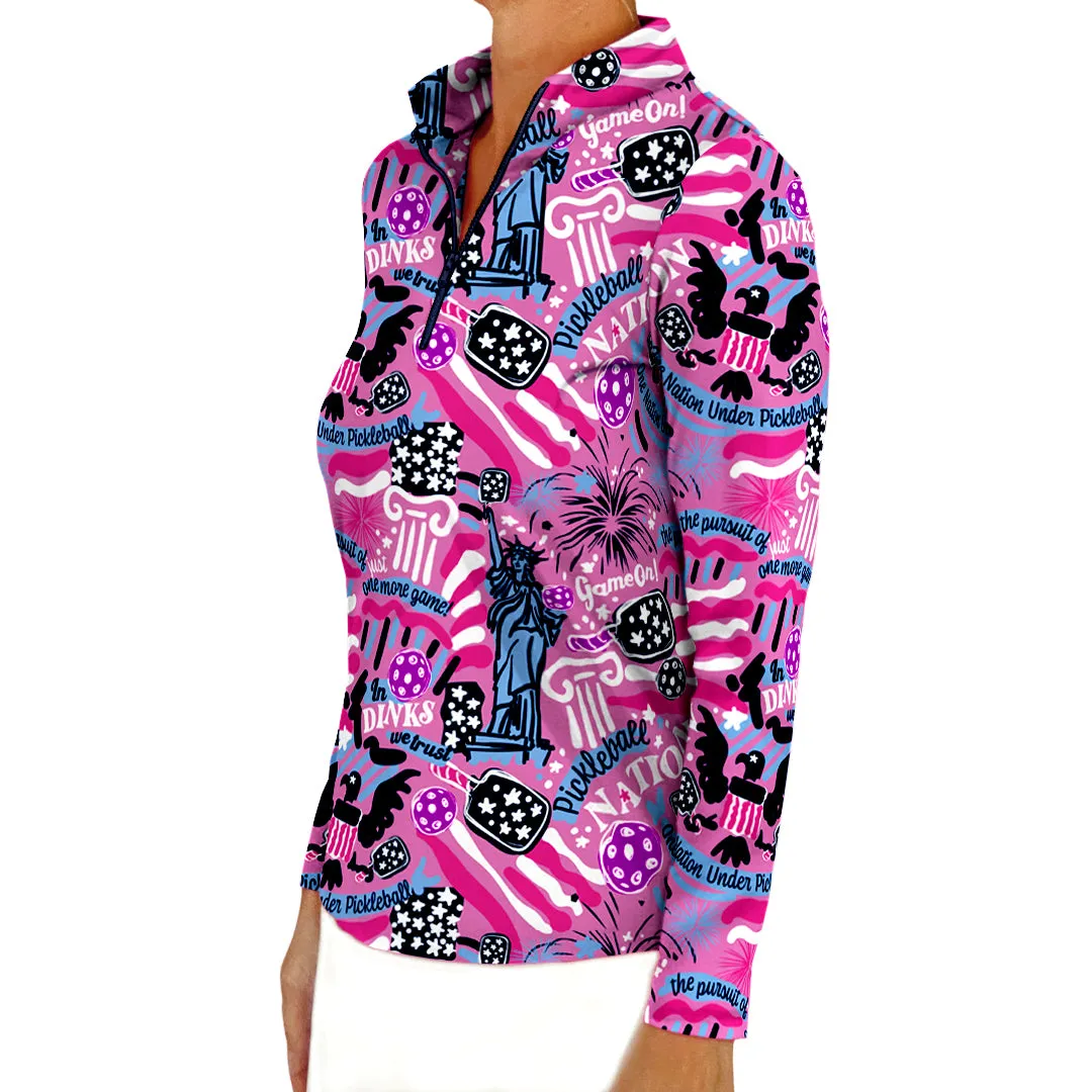 Anna Maria Pullover in Pickleball Nation Orchid