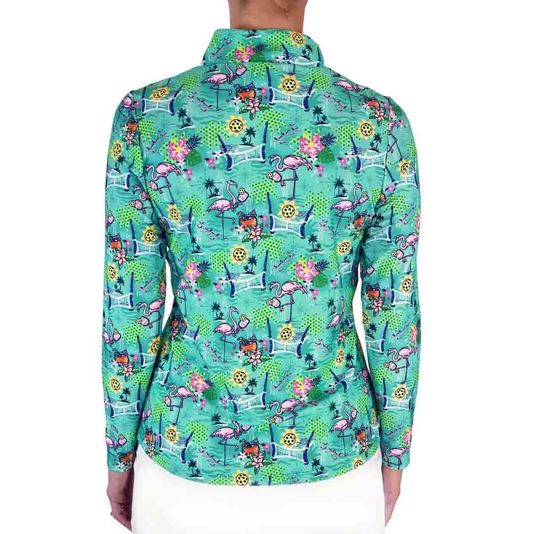 Anna Maria Pullover in Pickleball Paradise Aqua Tides