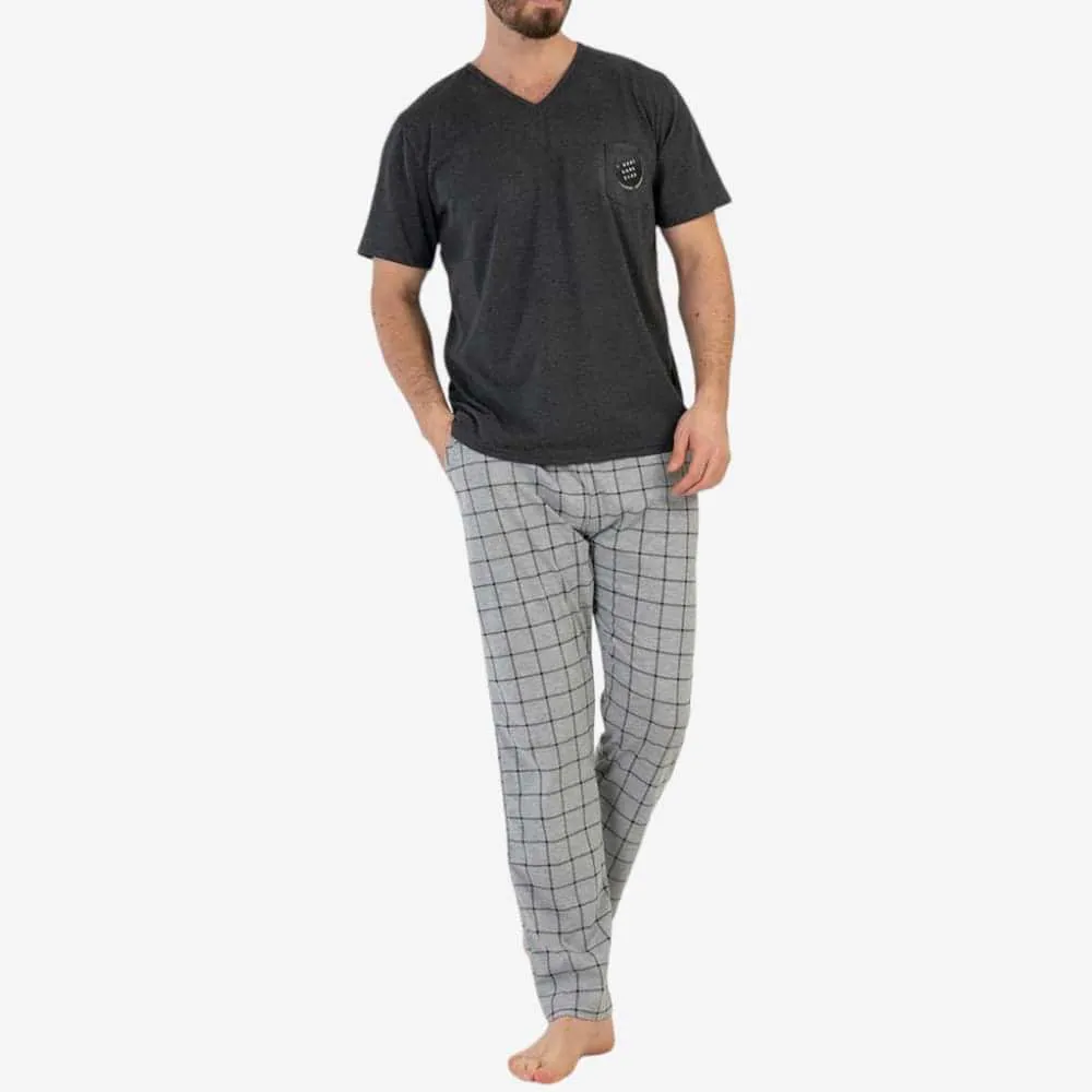 Anthracite Plaid Pattern PJ