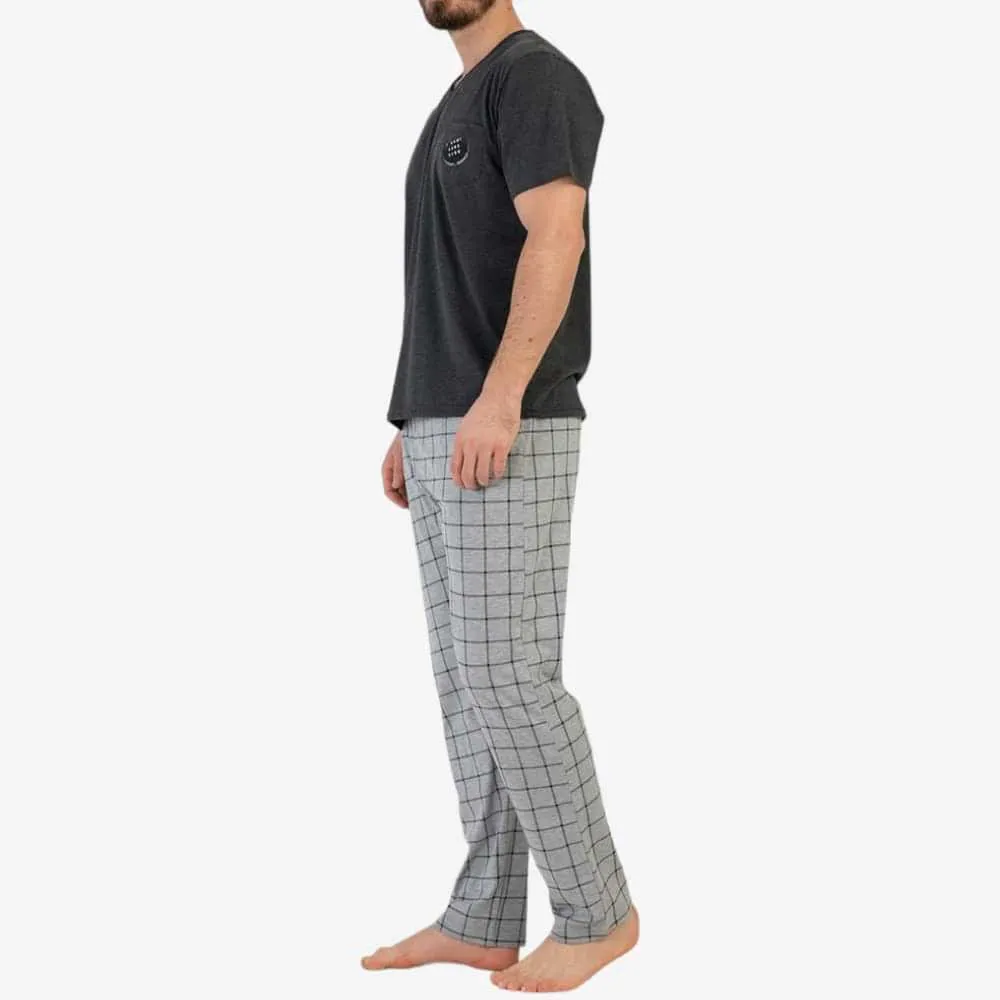 Anthracite Plaid Pattern PJ
