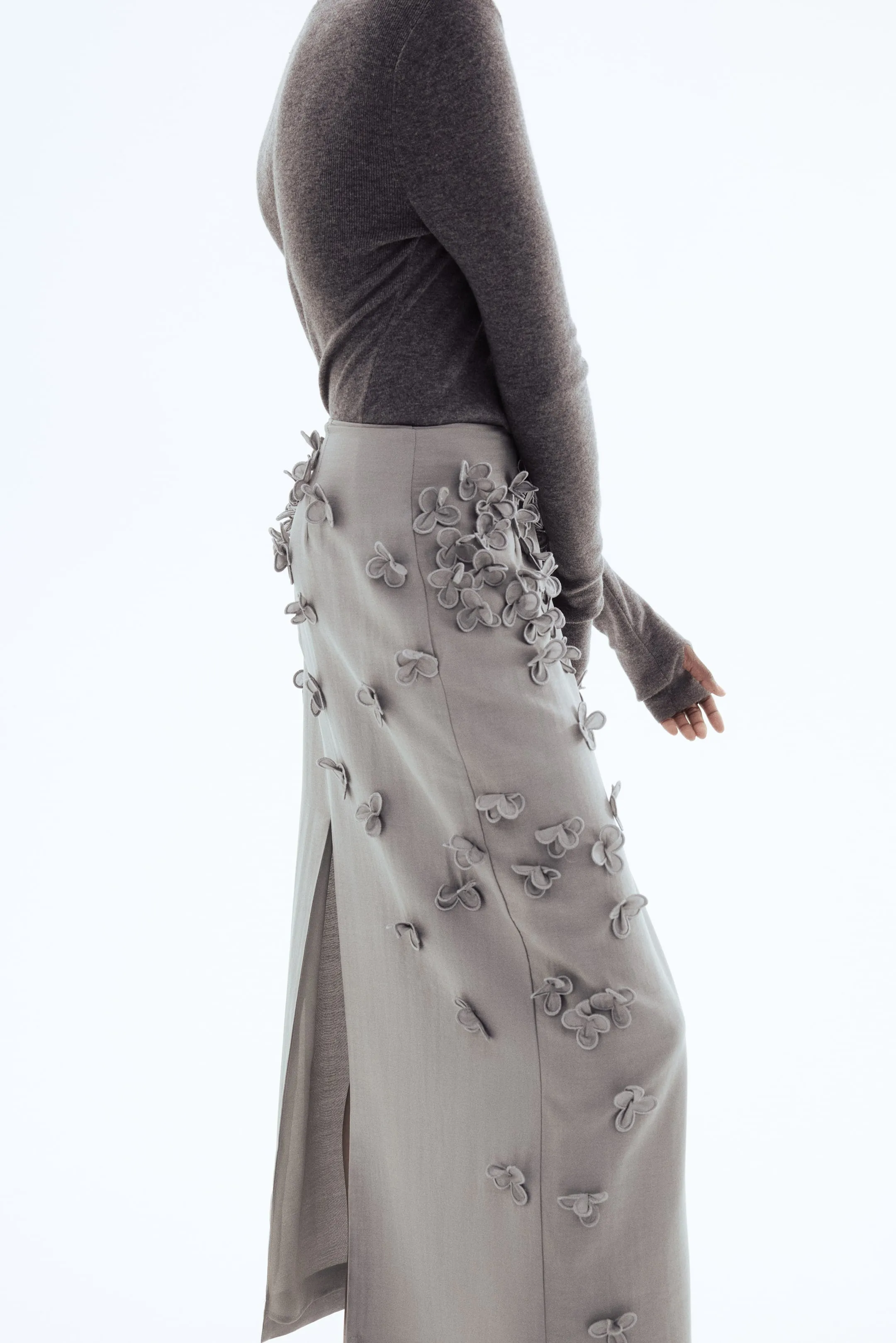 Appliquéd skirt