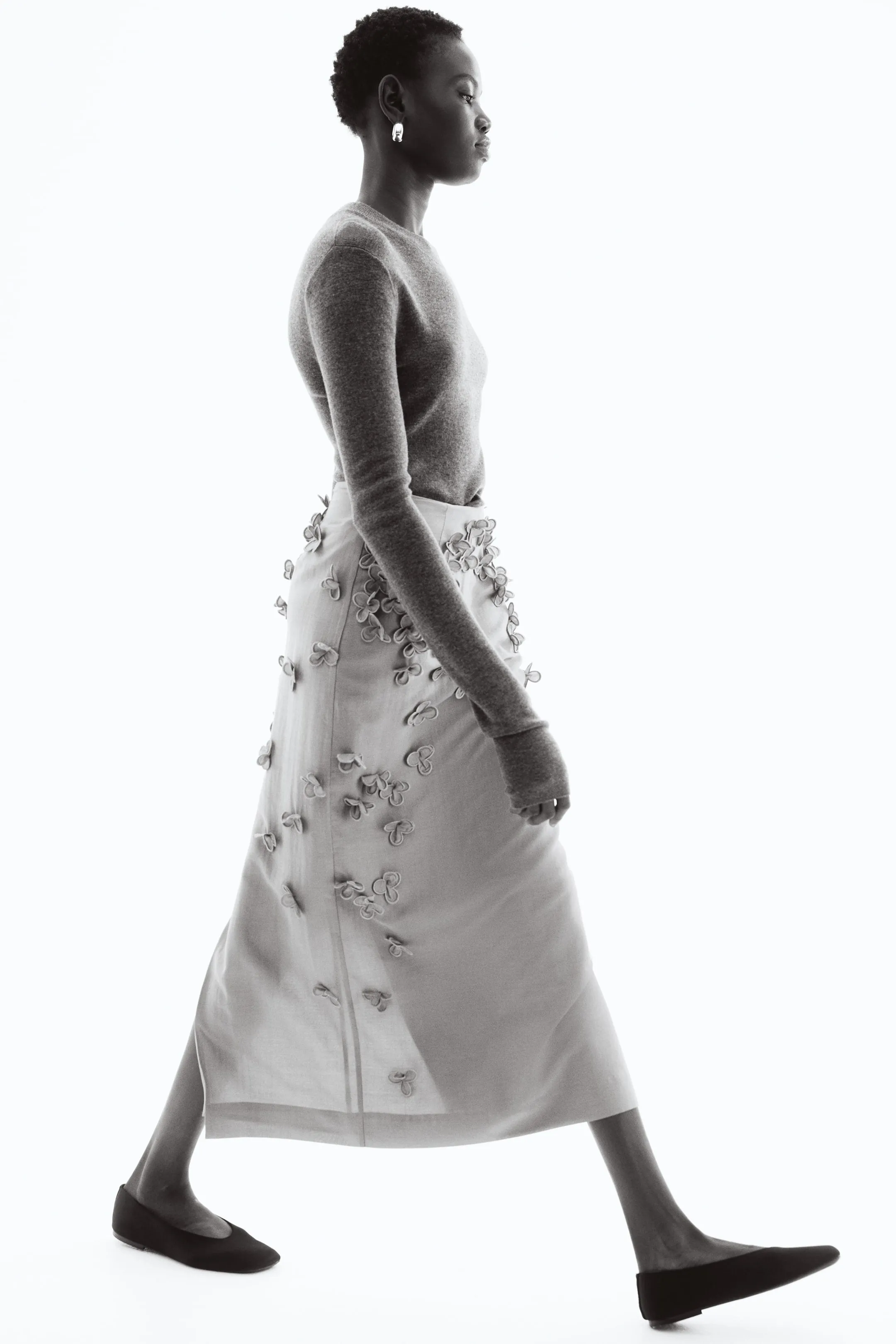 Appliquéd skirt