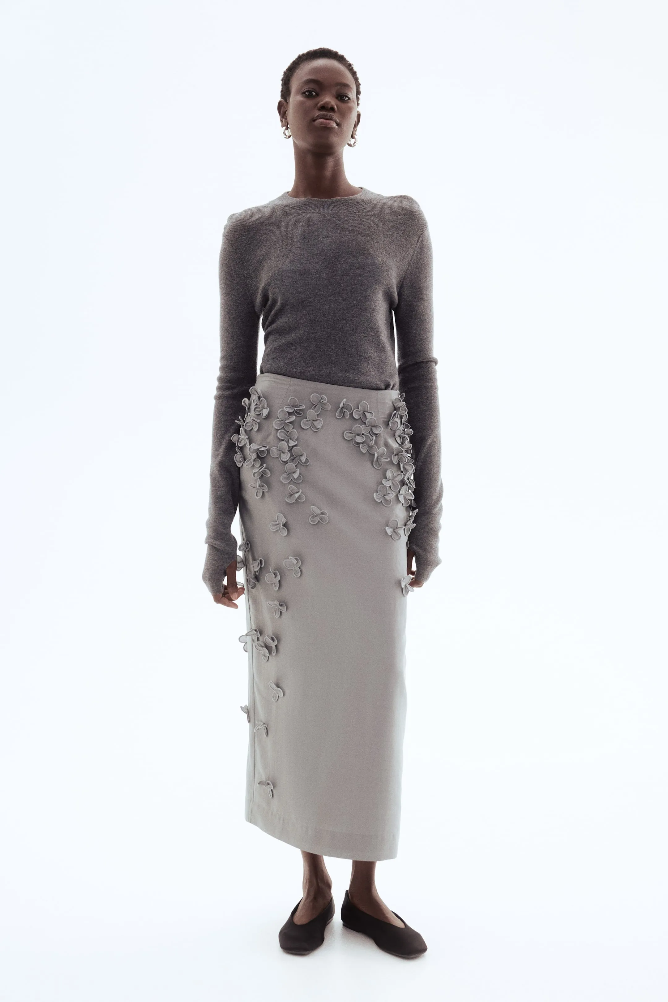 Appliquéd skirt