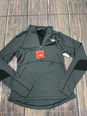 Athletic Top Long Sleeve Collar By The North Face In Grey, Size: M