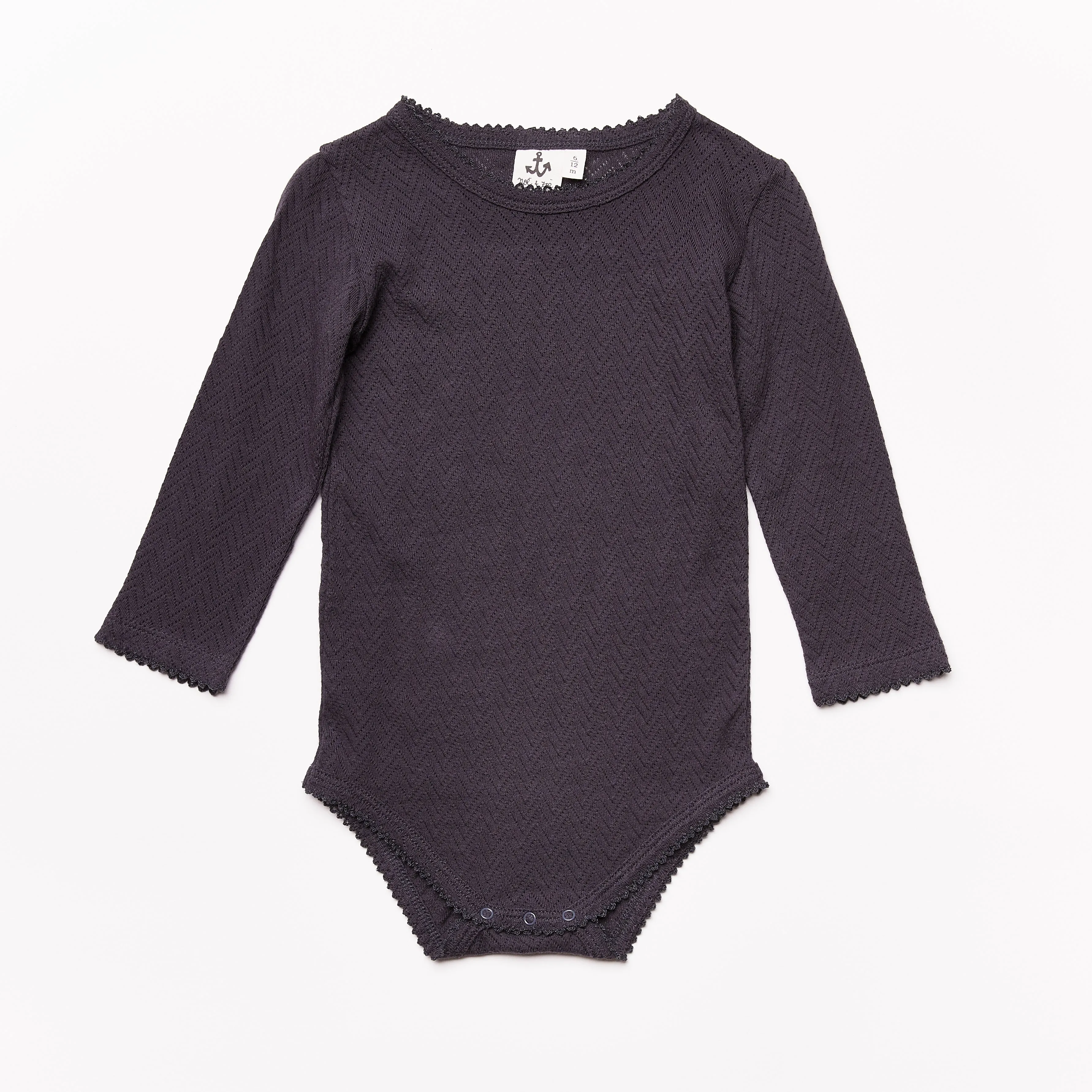 Baby Longsleeve Body // anthrazit // 6-12m // SAMPLE
