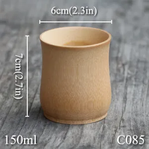 Bamboo milk mug coffee kitchen beer Cup wine Wooden straight Creative Novelty Tea set small kung fu tea cups drinking vintage