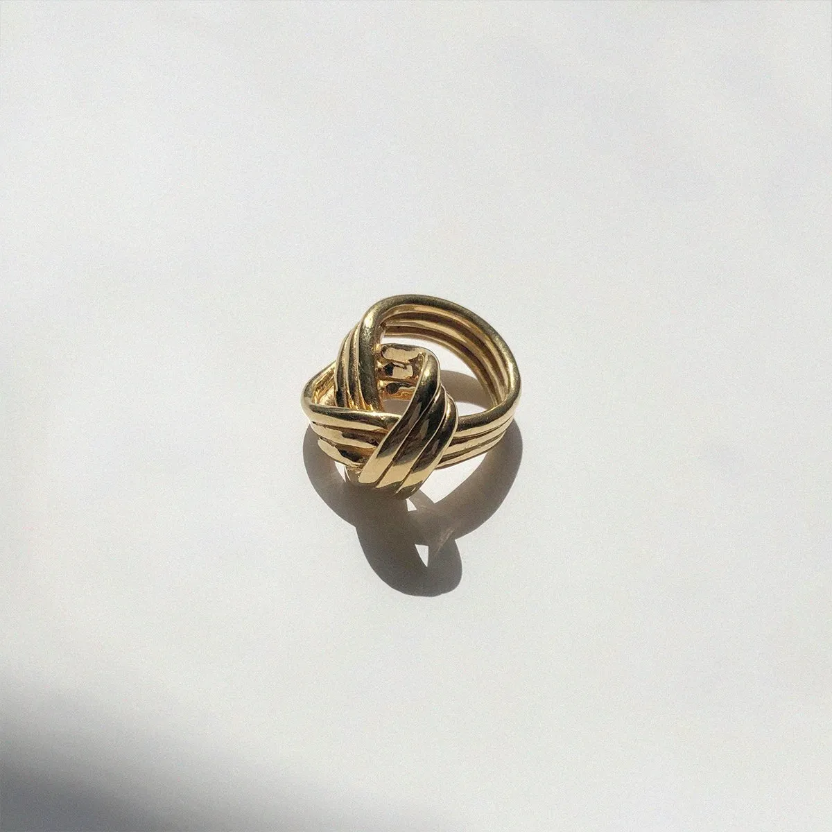 BAR Jewellery Braid Ring | Gold Pleated