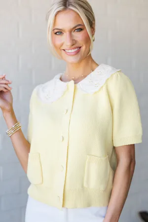 Be There Lemon Yellow Cardigan