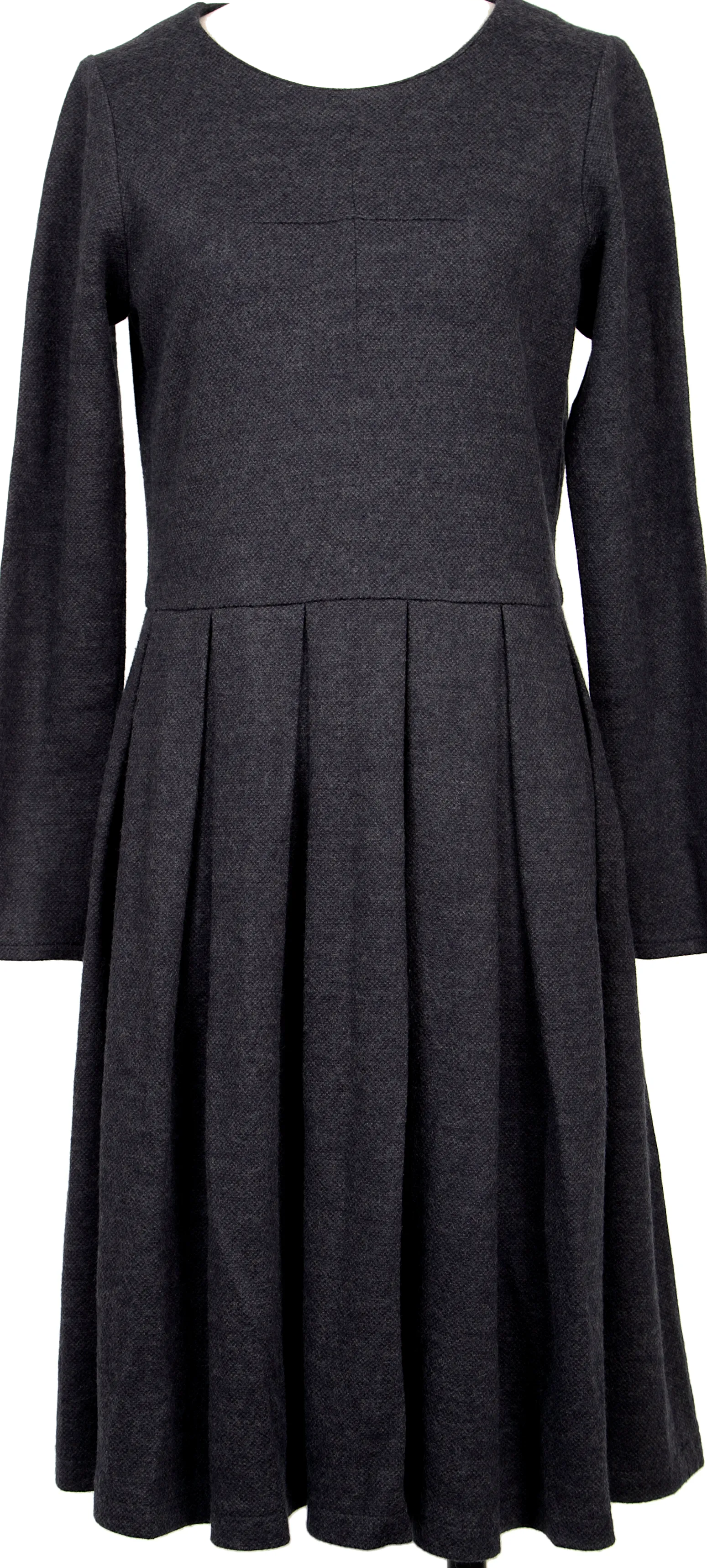 BEAMS JAPAN. Navy Pleated Switching Dress
