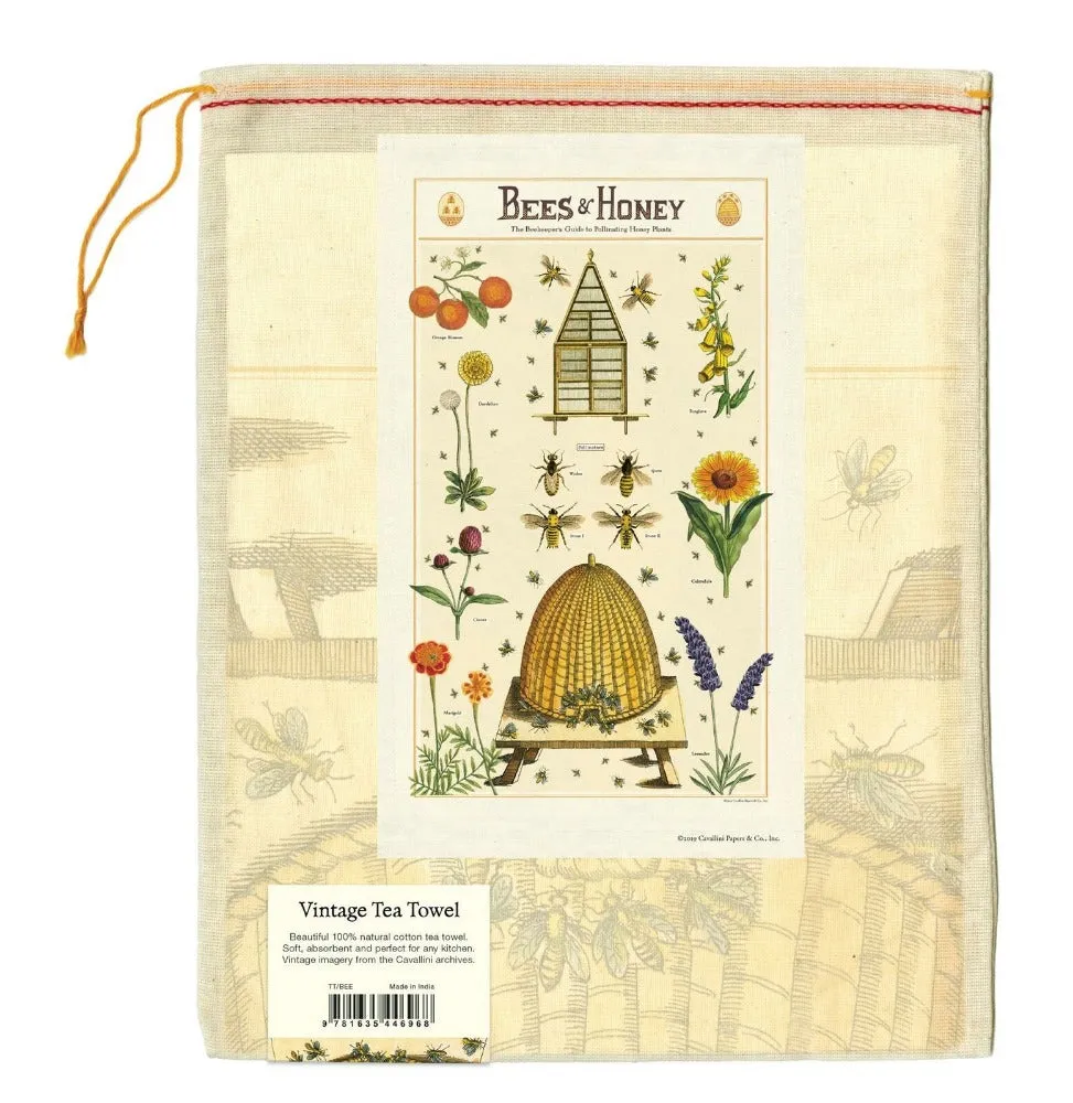 Bees & Honey Tea Towel