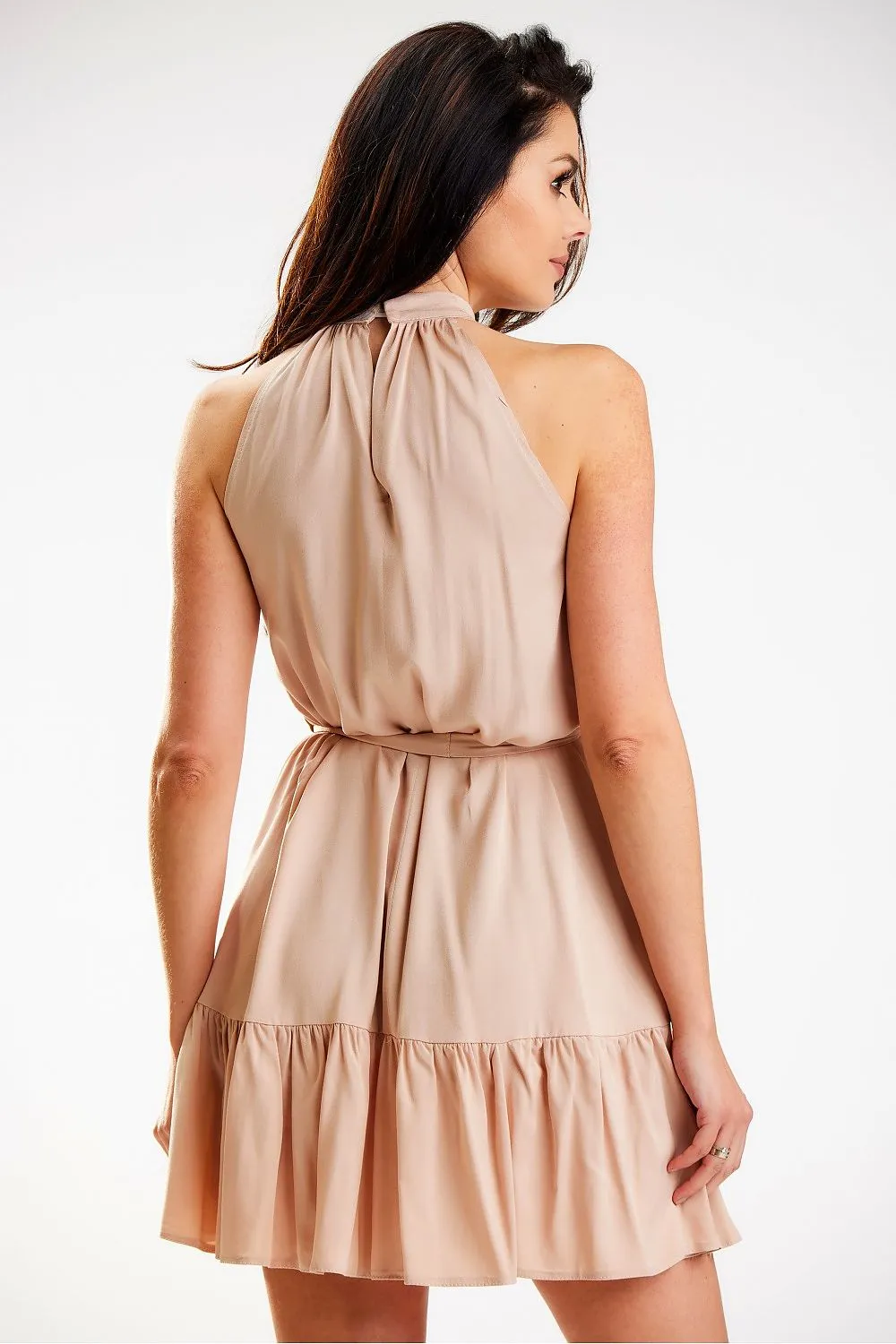 Belted Flared A-Line Dress
